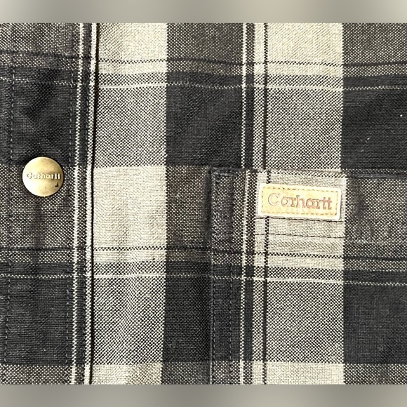 Carhartt Plaid Snap‎ Up 100% Cotton Jacket - Picture 3 of 5